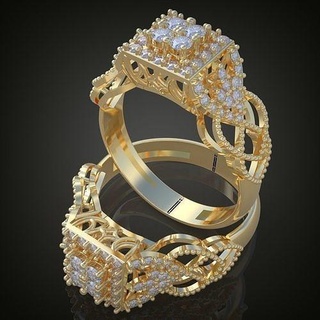 nozze diamante squillare 3d 0141 stampabile model11 platino gioielleria oro argento gioiello pendente ciondoli orecchino orecchini braccialetto collana Catene braccialetti anelli 3d print model - Mito3D