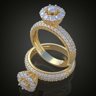 wedding diamond ring 3d 0147 printable model14 platinum jewelry gold silver jewellery jewel pendant pendants jewelery luxury rings earring earrings bracelet necklace chains bangles 3d print model - Mito3D