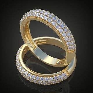 Boda diamante anillo 3d 0150 imprimible model11 platino joyería joya oro plata colgante pendiente colgantes lujo anillos arete pendientes pulsera collar cadenas brazaletes 3d print model - Mito3D
