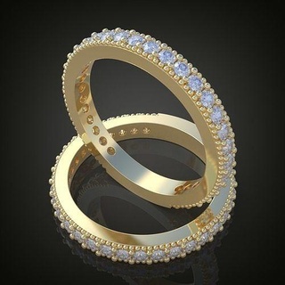 nozze diamante squillare 3d 0151 stampabile model9 platino gioielleria oro argento gioiello pendente ciondoli lusso anelli orecchino orecchini braccialetto collana Catene braccialetti 3d print model - Mito3D