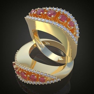 düğün elmas yüzük 3d 0158 yazdırılabilir model11 platin takı altın gümüş mücevher kolye lüks yüzükler küpe bilezik zincirler bilezikler 3d print model - Mito3D