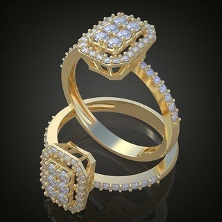 wedding diamond ring 3d 0164 printable model19 jewelry gold silver jewellery jewel pendant bracelet necklace pendants luxury rings platinum chains bangles earring earrings 3d print model - Mito3D