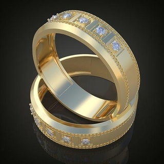Boda diamante anillo 3d 0172 imprimible model8 moda belleza platino joyería joya oro plata libra esterlina enganchar piel colgante pendiente colgantes anillos 3d print model - Mito3D