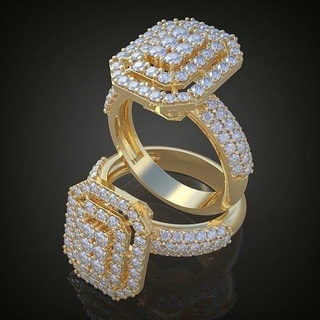 Boda diamante anillo 3d 0188 imprimible model11 platino joyería joya oro plata colgante pendiente colgantes lujo anillos arete pendientes pulsera collar cadenas brazaletes 3d print model - Mito3D