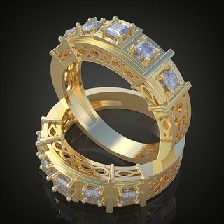 Casamento diamante anel 3d 0190 imprimível model11 platina joalheria ouro prata jóias jóia pingente pingentes brinco brincos pulseira colar correntes pulseiras argolas 3d print model - Mito3D