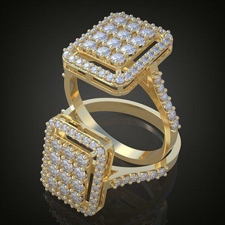 Boda diamante anillo 3d 0194 imprimible model10 platino joyería joya oro plata colgante pendiente colgantes lujo anillos arete pendientes pulsera collar cadenas brazaletes 3d print model - Mito3D