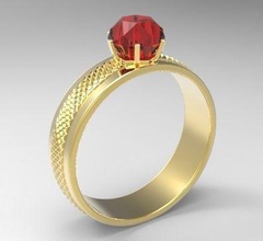 wedding diamond ring jewelry gold printable brilliant ruby sapphire fashion beauty diamant rings 3d print model - Mito3D