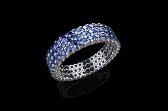 18 ayar düğün elmas yüzük altın takı Gümüş mücevher nişan beyaz moda gem parlak sterling güzellik ruby Safir yüzüğü Sole 3d print model - Mito3D