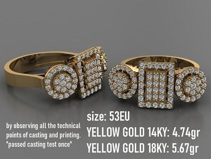 nozze Fidanzamento squillare 05 gioielleria gemma oro pendente diamante gioiello ciondoli brillante collana argento stampabile anelli 3d print model - Mito3D
