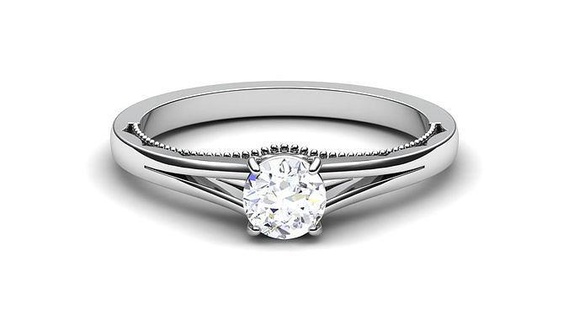 Hochzeit Engagement Ring Band Ringe Solitär Juwel Schmuck druckbar Diamant Silber Gold Sterling Weiß brillant Platin 3d print model - Mito3D