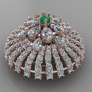 Boda compromiso mujer anillo 3d impresión joyería joya diamante Moda oro imprimible hombre brillante belleza zafiro vestir Diamante rubí brazalete anillos 3d print model - Mito3D