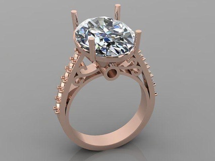 mariage engagement femmes bague 3d impression modèle bijoux bande femme précieux or imprimable diamant mode anneaux masse collection solitaire 3d print model - Mito3D