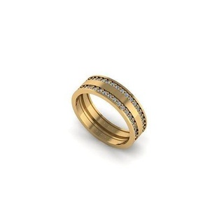 Hochzeit Engagement Frauen Ring 3dm Modell Schmuck Platin Gold Design Silber Diamant druckbar Mode Juwel Saphir Luxus Ringe 3d print model - Mito3D