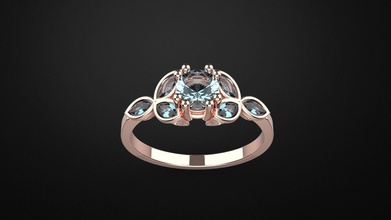Boda compromiso mujer anillo 3dm 3d impresión modelo joyería joya banda oro diamante Moda anillos abultar colección solitario Estados Unidos Europa 3d print model - Mito3D