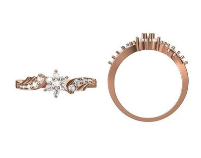 mariage engagement femmes bague stl jcd détails bijoux platine solitaire mariée imprimable anneaux diamant or mode 3d print model - Mito3D