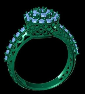 Boda compromiso mujer anillo stl fbx jcd detalles 3d impresión joyería joya banda precioso oro imprimible diamante Moda anillos abultar 3d print model - Mito3D