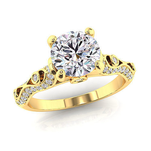 Hochzeit schick Ring Schmuck Juwel leuchtenden Luxus Gold Platin wertvoll brillant Silber Mode Engagement druckbar Ohrring Armband Ringe 3D print model - Mito3D