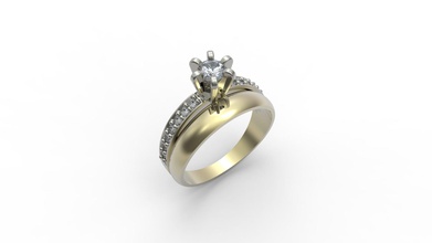 Casamento fêmea noivado diamante anel brincos joalheria 3d modelo impresso sinete pulseira stl ouro prata platina pingente moda elegante 3d print model - Mito3D