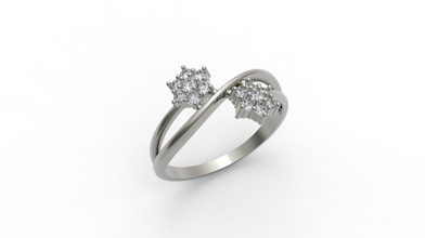 boda hembra compromiso diamante anillo pendientes joyería joya 3d modelo impreso sello pulsera stl oro plata platino colgante pendiente moda elegante anillos 3d print model - Mito3D