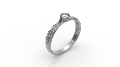 hochzeit weiblich engagement diamant ring ohrringe schmuck 3d modell gedruckt signet armband stl gold silber platin anhänger mode elegant juwel ringe 3d print model - Mito3D