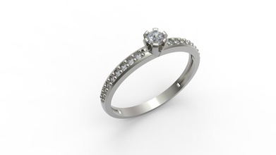 Casamento fêmea noivado diamante anel brincos joalheria 3d modelo impresso sinete pulseira stl ouro prata platina pingente moda elegante 3d print model - Mito3D
