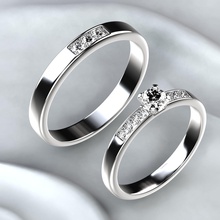 Hochzeit goldene Ringe Schmuck Ehe engagement bedruckbar ist Juwel ring Diamant-ring gold-ring feier Geburtstag für immer 3d print model - Mito3D