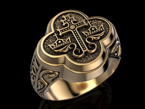 casamento ortodoxo bizantino anel joalheria impressão 3dprinted jóias imprimível projeto jóia dourado ouro prototipagem prata religioso igreja cristão argolas 3d print model - Mito3D