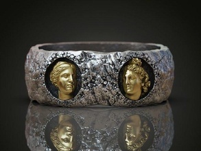 düğün çift yüzükler Yunan heykeller Antik Ayarlamak grup yüzük Venüs Apollo mücevher söz vermek takı altın 3d print model - Mito3D