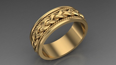 Boda anillo mujer wemen deporte joyería plata gpld imprimible compromiso Moda brillante belleza enganchar espiral tejido joya anillos 3d print model - Mito3D