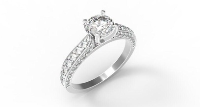 boda anillo joyería joya bodas oro lujo plata diamante platino compromiso quilate blanco moda dedo cnc molienda 3dptint libra esterlina anillos 3d print model - Mito3D