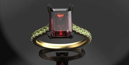 Hochzeit Ring Juwel Mode Design Schmuck Engagement Gold druckbar Diamant engagem cad Geschenk Silber 3d print model - Mito3D