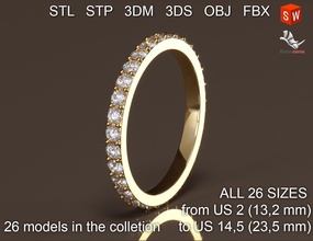 wedding ring diamond zircon zirconia cubic tosheraite jewelry engagement gold tiffany solitaire platinum gem gemstone gemstones brilliant sapphire citrine infinity rings 3d print model - Mito3D
