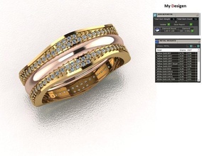 Boda anillo joyería joya oro Moda lujo plata diamante compromiso anillos 3d print model - Mito3D