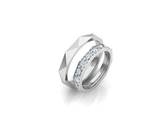 Hochzeit Ring Schmuck Ringe Gold druckbar Diamant Silber Juwel Engagement Mode Schönheit Platin brillant 3D print model - Mito3D