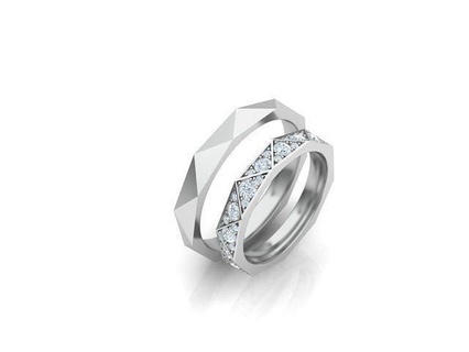 nozze squillare gioielleria anelli oro stampabile diamante argento gioiello Fidanzamento moda bellezza platino brillante gemma 3d print model - Mito3D