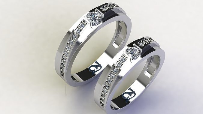 Casamento anel noivado joalheria argolas jóias 3D print model - Mito3D