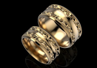 anello di nozze gioielli stampa 3dprinted stampabile anelli il design gioiello d'oro moda printabl la oro prototipazione argento matrimonio 3d print model - Mito3D