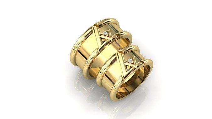 nozze squillare argento moda sterlina bianca diamante gioiello gioielleria Fidanzamento collana bellezza platino oro brillante gemma anelli 3D print model - Mito3D