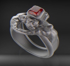 wedding ring jewelry 3d modelfashion beauty apparel rings 3d print model - Mito3D