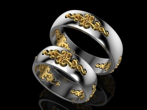 anel de casamento jóias imprimir 3dprinted printable anéis o design jóia ouro a moda printabl impressão outros prototipagem prata 3d print model - Mito3D