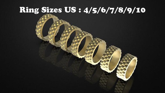 wedding ring rolex jewelry engraving gold silver watch usa canada europe israel luxury printable rings jewellery men unisex fashion 3d print model - Mito3D