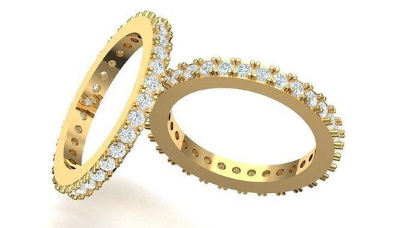 Hochzeit Ring Schmuck Gold druckbar Mode Platin Engagement Juwel Sterling Diamant Silber Ringe Finger 3d print model - Mito3D