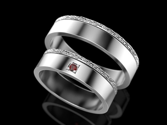boda anillo joyería joya impresión 3dprinted imprimible anillos diseño dorado moda oro prototipos plata 3d print model - Mito3D