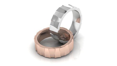 wedding ring jewelry diamond jewel jewellery platinum engagement rings 3d print model - Mito3D