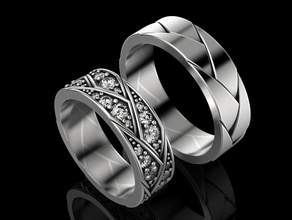 düğün yüzüğü takı baskı 3dprinted mücevher yazdırılabilir yüzük tasarım altın moda printabl diğer prototipleme Gümüş kadınlar 3d print model - Mito3D