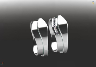 wedding ring jewelry silver gold fashion design printable jewel jewellery cad diamond gem rings 3d print model - Mito3D