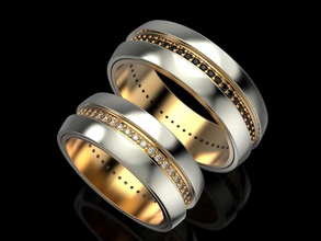 Hochzeit ring Schmuck drucken 3dprinted bedruckbar ist Ringe design Juwel golden Mode printabl gold prototyping Silber 3d print model - Mito3D