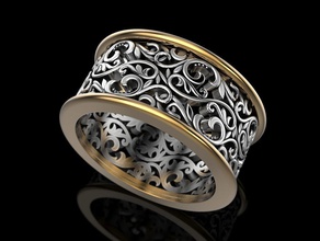 mariage bague bijoux impression 3dprinted imprimable anneaux conception bijou d'or mode or prototypage argent 3d print model - Mito3D