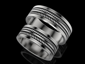 wedding ring jewelry print 3dprinted jewellery printable rings design jewel fashion printabl printing other prototyping silver 3d print model - Mito3D