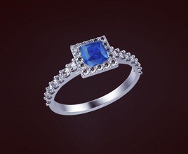 wedding ring jewelry silver gem gold fashion cad diamond printable jewellery gemstone rings 3d print model - Mito3D